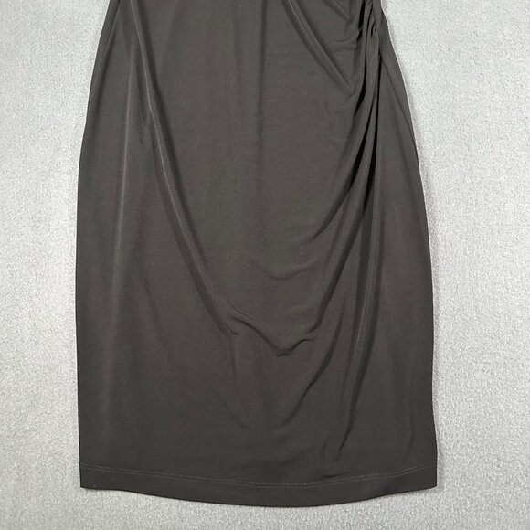 Connected Apparel Womens 6P V-Neck Pullover Flutter Sleeve Little Black Dress - Picture 2 of 10